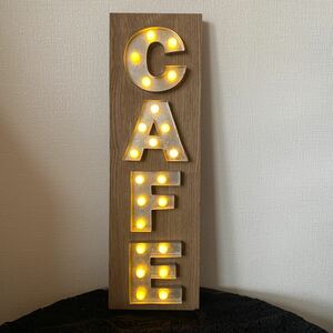 カフェ　CAFE　　LIGHT BOX☆電池 サインボード　文字盤看板店舗ライトボックス電光板カフェ照明 雑貨 　テストOK