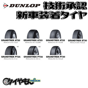 ダンロップ グラントレック PT2A 285/50R20 285/50-20 112H TOYOTA ランドクルーザー200 20インチ 4本セット 新車装着タイヤ 純正 サマー