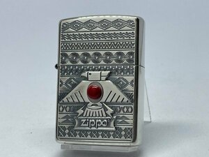 送料無料 ZIPPO[ジッポー]両面加工 Thunderbird RD サンダーバード レッド シルバーいぶし