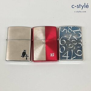 B869a [セット] ZIPPO ジッポー オイルライター フクロウ 数字 2006 他 喫煙具 煙草 タバコ 計3点 | その他 P