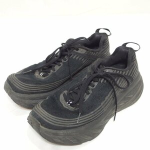 HOKA ONE ONE◆ホカ オネオネ ランニングシューズ ボンダイ ６ BONDI 6（ブラック）サイズ27.5㎝◆USED難有り