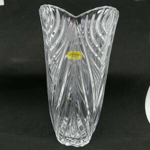 y2619 未使用品 Noritake CRYSTAL ノリタケ クリスタル 花瓶 花器 アンティーク コレクション 箱付き ガラス