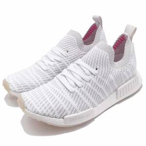 ☆adidas NMD_R1 STLT PK 白/灰/ピンク 28.5cm アディダス エヌエムディー R1 STLT プライムニット Boost ブースト NMD CQ2390