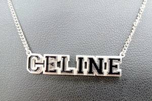 CELINE SV ユニ ヴェルシテ 総重量約5.9g 約45＋4cm ネックレス ロゴ ブランドアクセサリー