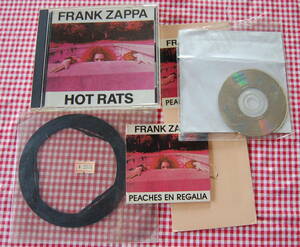 【送料無料】FRANK ZAPPA フランク・ザッパ【HOT RATS PEACHES 3inch CD まとめて RYKO純正アダプター付き】RYKO初回盤中古美品