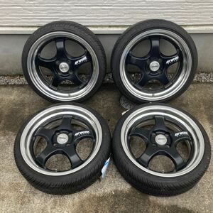 WORK MEISTAR S1R 16インチ 6.5J＋35 PCD100 4穴 FK ENERGY 2021年製165/40R16 中古４本セット