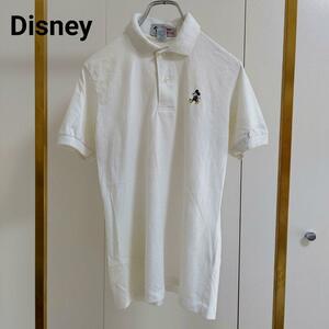 Disney(ディズニー）ホワイトUSA/S/ポロシャツ