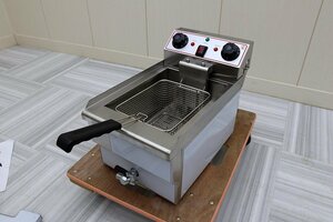 送料無料！未使用 ElectricFryer 卓上型 3Kw 電気フライヤー 1槽式 8L EH101V 220V 揚げ物天ぷら 店舗厨房業務用