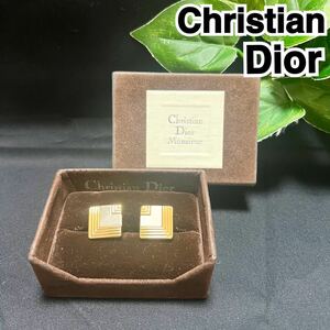 【美品】Christian Dior カフス カフリンクス ゴールド ロゴ