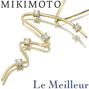 ミキモト ペルリータ ミキモト ネックレス ダイヤモンド PT900 MIKIMOTO 中古 プレラブド 返品OK