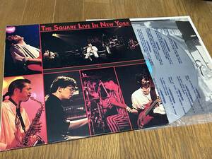 ★即決落札★THE SQUARE「LIVE IN NEW YORK」スクエア/JAZZ/フュージョン/１９８８年/曲目広告カード/全１１曲収録/定価￥４９００