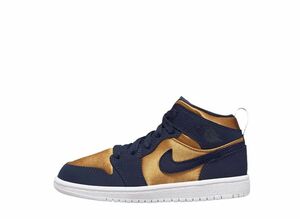 Nike PS Air Jordan 1 Mid SE "Stain Gold" 19.5cm BQ6932-401