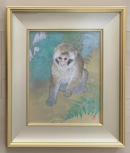 真作【宇美】後藤順一 紙本彩色６号 夏山路 落款 印 共シール 細密描写 春の院展外務大臣賞受賞 師:下田義寛　送料無料