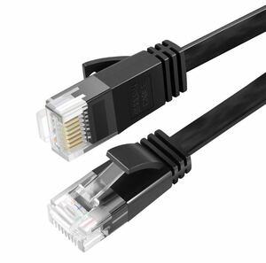 SHULIANCABLE LANケーブル CAT6 BB434 フラットタイプ 3m ハイスピードケーブル 1Gbps/250MHz RJ45 ツメ折れ防止 ブラック