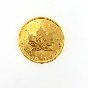 K24IG　カナダ　メイプルリーフ金貨　1/4oz　1998　総重量7.8g【CDAQ6057】