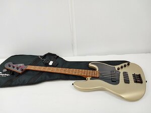 [7D-63-021] エレキベース Squier by Fender スクワイヤ CONTEMPORARY ACTIVE JAZZ BASS 本体+純正ギグケース付 通電音出し確認済み 中古