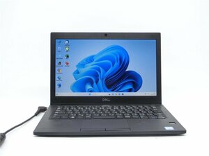 カメラ内蔵/中古/12.5型/薄型ノートPC/Win11Pro/SSD256GB/8GB/8世代i5-8250U/DELL　Latitude　7290　WPS office2搭載　HDMI/USB3.0