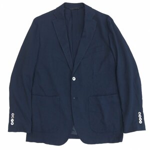 ●D’URBAN ダーバン ホップサック織り 2B サマージャケット 50(XL) 濃紺 ネイビー テーラードジャケット 春夏用 特大 大きいサイズ 2L LL