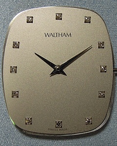 WALTHAM　ウォルサム　ETA256.03　2針 クォーツ ムーブメント（D12P文字盤・針・D入りリューズ）電池交換済《 即決・消費税無し・送料込 》