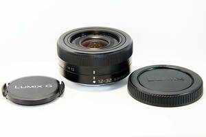 ★美品★ Panasonic パナソニック LUMIX G VARIO 12-32mm / F3.5-5.6 ASPH. / MEGA O.I.S. H-FS12032 ブラック 中古美品