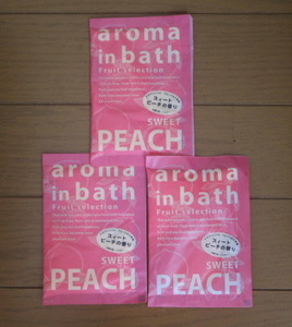 【未使用】入浴剤[aroma in bath]-ピーチ(3個)