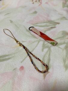 ハンドメイド　和小物　キーホルダー　2個セット:手作り:和柄:新品:送料　120円