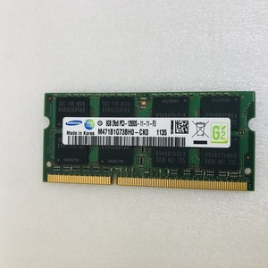 SAMSUNG 2rx8 PC3-12800S 8GB DDR3-1600 8GB DDR3ノートパソコン用メモリ 204ピン ECC無し DDR3 LAPTOP RAM 中古動作確認済み
