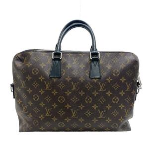 LOUIS VUITTON/ルイヴィトン ビトン M40868 ポルトドキュマンジュール モノグラム レザー ビジネスバッグ ブラウン メンズ ブランド