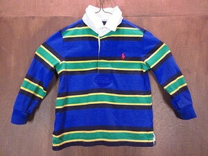 POLO RALPH LAURENキッズラガーシャツsize18M★200427n9-k-lstshラルフローレン子供服長袖シャツ