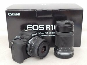 【未使用開封品】Canon ミラーレス一眼カメラ EOS R100 RF-S 18-45mm /RF-S 55-210mm ダブルズームキット 元箱付き キャノン ▽ 6DED4-1