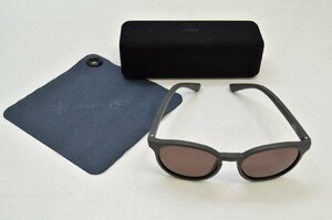 [fui] 美品 JINS×Snow peak Rubber SUNGLASSES スノーピーク　サングラス　マットグレーフレーム　ブラウン系レンズ　 URF-21S-015AB