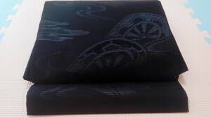 【新品未使用】正絹　夏 喪服用　黒共帯　喪帯　作り帯 