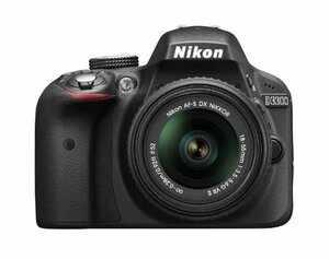 Nikon デジタル一眼レフカメラ D3300 18-55 VR IIレンズキット ブラック D3(中古品)