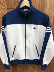 70s adidas アディダス 西ドイツ デサント ジャージ トラックジャケット ヴィンテージ ホワイト ブルー 