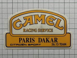 【半透明】フランス 古いステッカー：CAMEL キャメル タバコ パリ ダカール ラリー 煙草 広告 ビンテージ 海外 +Hb