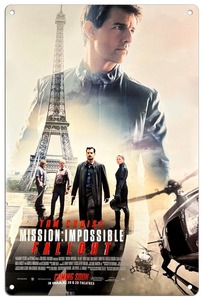 雑貨【Mission: Impossible / ミッション: インポッシブル】人気映画シリーズ メタルプレート ブリキ看板 サビ風なし -7