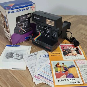 極美品 Polaroid ポラロイド Supercolor スーパー カラー 635CL ポラロイドカメラ 取説 箱 付き カメラ 黒　未使用？　240490