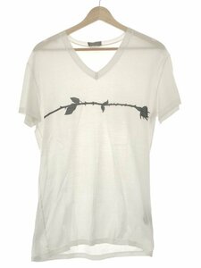 Dior HOMME ディオールオム 12SS VネックプリントTシャツ ホワイト XS ITWLV9F5UI8S