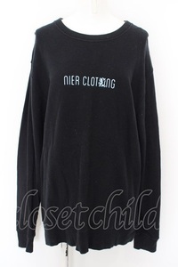 NieR Clothing / ロゴトレーナー XL ブラック O-24-04-19-046-PU-TO-IG-OS