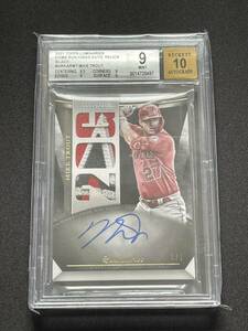 ※BGS9、10※ Mike Trout（マイク・トラウト）【MLB 2021 Topps Luminaries】Auto Relics 1/1 | Angels Logo