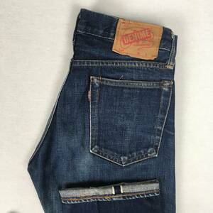 【旧】DENIME ドゥニーム ORIZZONTI オリゾンティ 505タイプ 日本製 ジーンズ W27 赤タブ セルビッチ 黄耳 紙パッチ ジップフライ