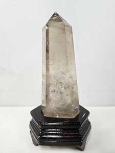 天然石　ポイント　水晶　クリスタル　7.1×5.2×17.7cm 946.8g(本体のみ) 1108.4(台込み)
