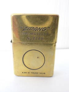 ZIPPO ジッポ KAN-EI TSUHO ゴールド オイルライター BRADFORD.PA　着火未確認　⑪