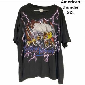 激レアサイズ 90s アメリカンサンダー tシャツ American Thunder tee XXL ビンテージ VINTAGE