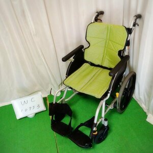 (WC-10753) 激安 中古 車椅子 松永製作所 介助式 車いす ネクストコア NEXT-21B 車イス くるまいす 軽量 コンパクト スリム 介護用品