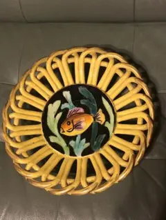 ビンテージのヴァロリスピカソ画陶器フルーツコンポート