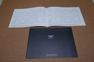 ベントレー BENTLEY 2009 2008 カタログ AZURE BROOKLANDS ARNAGE T R RL CONTINENTAL GT/GT SPEED/FLYING SPUR/GTC 価格 諸元 仕様 新品
