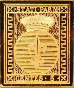 4 パルマ公国 5サンチーモ 紋章 切手 コレクション 国際郵便 限定版 純金張り 24KT ゴールド 純銀製 スタンプ メダル コイン プレート