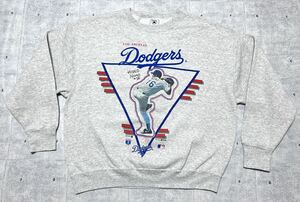 USA製 90s Dodgers 野茂英雄 スウェット DELTA ボディ　　90年代 1995年 コピーライト ロサンゼルス ドジャース 大きいサイズ XL 柳9366