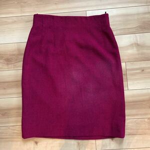 1980s~ Vintage CELINE Wool skirt RED 44 セリーヌ ヴィンテージ ウール スカート 赤
